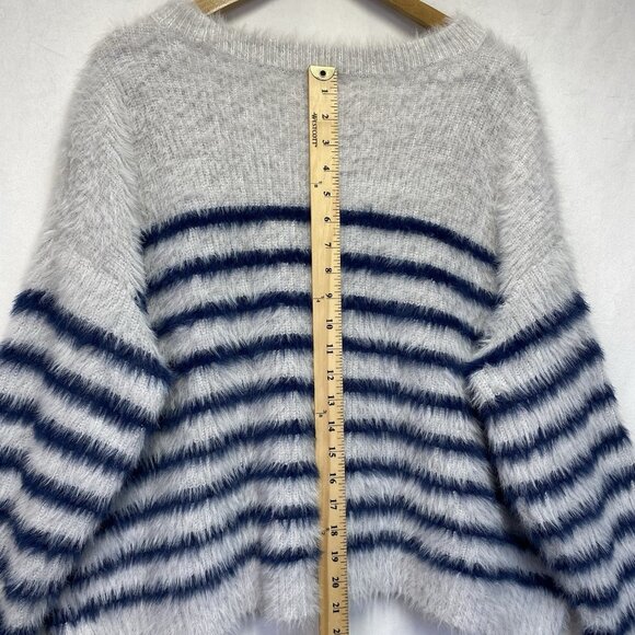 La Ligne x Target Fuzzy Yarn Striped Crewneck Sweater Women Size 1X Multicolor - Picture 7 of 11